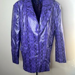 Nasty Gal purple snake blazer. Sz US 4